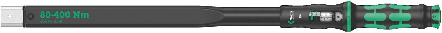 Wera 05075656001 Click Torque x 6 for Insert Tools Torque Wrench 80-400 Nm, 14x18 mm