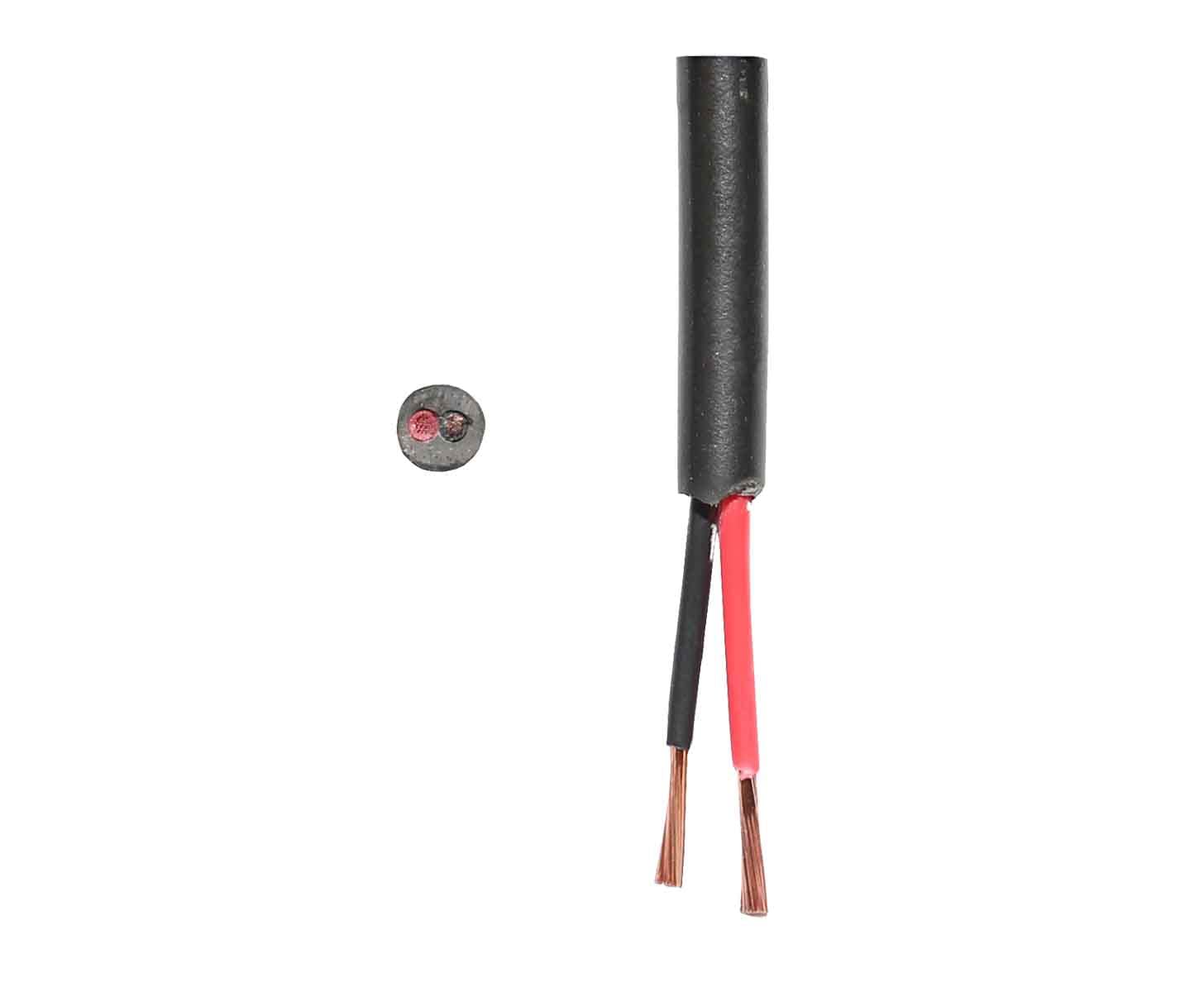 Thin Wall Cable Twin 2 Core 12v 24v Black Red Round PVC Wire Auto Marine Solar (0.75mm2 14A, 30 Metre Reel)