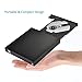 Ploveyy External CD Drive, USB 2.0 External DVD-Reader with CD-RW Burner Drive Drive for Windows 2000/XP/Vista/Win 7/Win 8/Win 10 Notebook PC Desktop Computer,Plug and Play (Black)