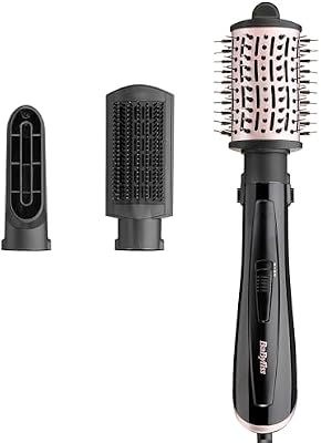 Air Styler 1000W – Cepillo de Aire Caliente 3?en?1 para Secar, Alisar y Dar Volumen, Tecnología Iónica Anti?Encrespamiento, 3 Accesorios de Peinado, Cobre/Gris, AS128E