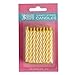 Oasis Supply Candy Stripe Birthday Candles, 2.5-Inch, Yellow