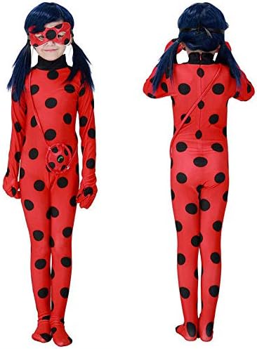 Pretty Princess Girls Ladybug Costume Halloween Fancy Dress Party Outfit
