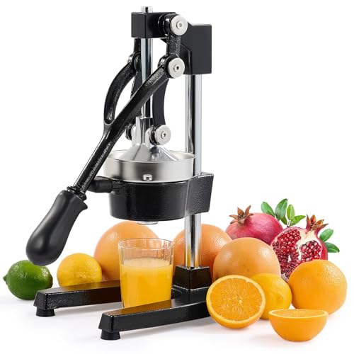 Photo 1 of *USED*
CO-Z Manual Citrus Juicer, Commercial Grade Cast Iron Orange Juicer, Professional Heavy Duty Juice Press with Removable Strainer, Manual Juice Extractor for Orange Lemon Pomegranate Citrus, Black