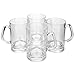 Lily's Home Unbreakable Acrylic Classic Beer Mug, Made of Shatterproof Plastic and Ideal for Indoor and Outdoor Use, Reusable, Crystal Clear (16 oz. Each, Set of 4)
