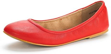 DREAM PAIRSWomen's Sole-fina Solid Plain Walking Classic Ballet Flats Shoes