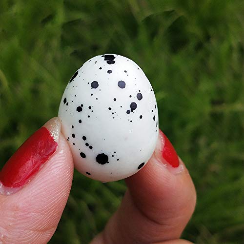 lwingflyer Artificial Bird Eggs Craft for Home Decor Garden Ornaments Speckled Fake Foam Bird Eggs for Wedding Party Decorative Photography Prop (10)
