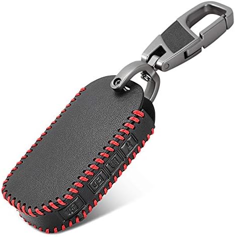 Thie2e Genuine Leather Smart Key Fob Cover Case fit For Kia