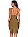 Meilun Womens Deep V Neck Strappy Splitting Club Party Bandage Dress