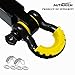 AUTMATCH Pack of 2 D-Ring Shackle Isolators Washers Kit 2 Rubber Shackle Isolators and 4 Washers Fits 3/4 Inch Shackle Gear Design Rattling Protection Shackle Cover Yellow