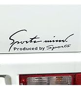 ｓｐｏｒｔｓ ｍｉｎｄ 車 バイク ステッカー デカール シール 汎用 サイド ドレスアップ スポーツマインド Sports Mind 全8カラー 3サイズ ブラック Mサイズ 25 9 5cm デカール 車 バイク