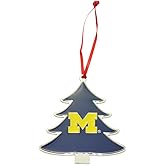 Michigan Wolverines Tree Shaped Metal Christmas Ornament