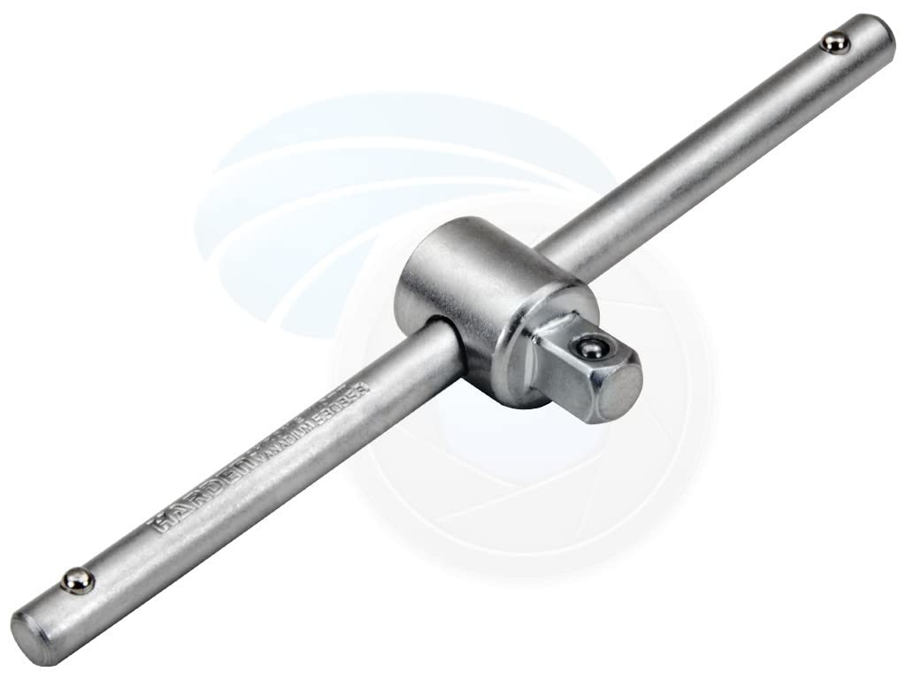 Harden 1/4in Drive Sliding T Bar Handle Socket Wrench Spanner 4 1/3inch Long,530353