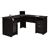 Bush Furniture Cabot L Shaped Computer Desk in Espresso Oak