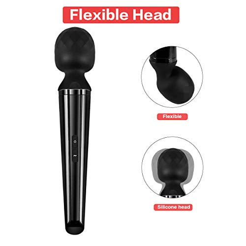 Cordless Wand Massager with 3 Powerful Speeds and 5 Vibration Modes for Neck Shoulder Back Body Massage, PALOQUETH Handheld Rechargeable Massager for Deep Tissue Massage Muscles Pain Relief - Thumbnail 4