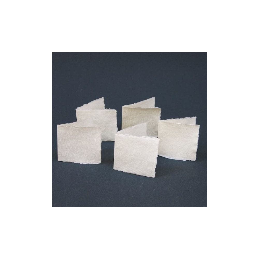 Khadi : White Watercolour Blank Greeting Cards with Envelopes : 8x8cm : 5 Pack