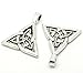 Housweety 10 Silver Tone Celtic Knot Triquetra Charm Pendants 28x24mm(1-1/8