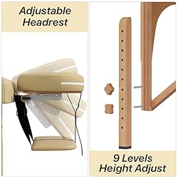 KCC Memory Foam Portable Massage Table, Foldable