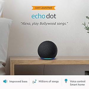 Echo Dot (4th Gen, 2020 release)| Smart speaker with Alexa (Black)