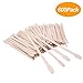 Senkary 600 Pieces Wooden Waxing Sticks Wax Sticks Wax Applicator Sticks Wood Wax Spatulas Sticks Small for Hair Eyebrow Nose Removal (With Handle)