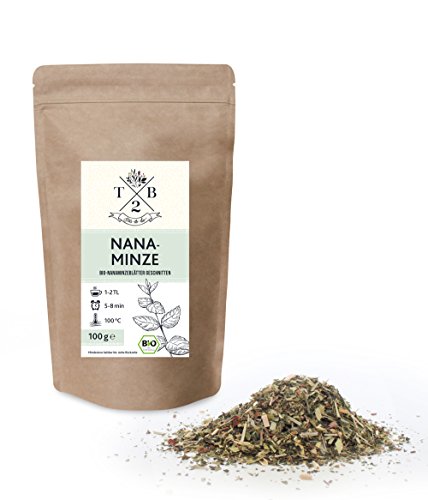 Nana-Minze BIO-Tee geschnitten in Bio-Qualität mit loser Nanaminze (Spearmint, marokkanische Minze),100g | Tea2Be – Bild 5