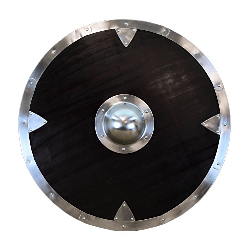 Large Viking Shield with Steel Rim and Boss