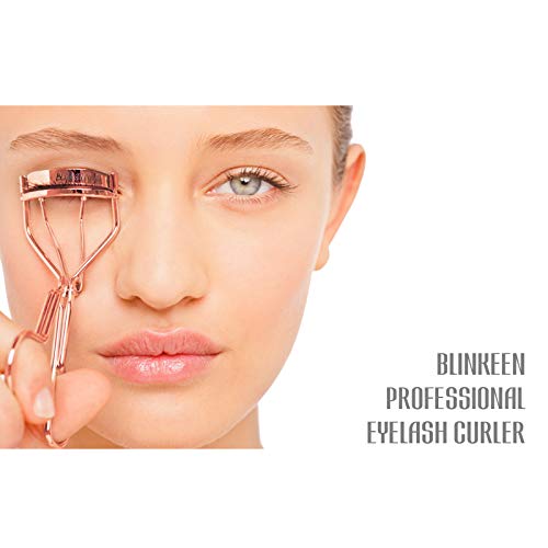 Professional Eyelash Curler - With Satin Bag & Refill Pads, Rose-gold,1 Count
