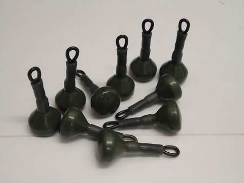 TMC Pack of 10 x 1oz (30 Gram) quality coated back Weights. Secure Clip. Carp, Pike, fishing