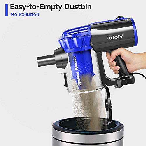 iwoly V600 Vacuum Cleaner Corded Bagless Stick and Handheld Vacuum for