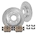 REAR 320 mm Premium OE 5 Lug [2] Brake Disc Rotors + [4] Ceramic Brake Pads + Clips