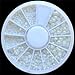 ReNext White Pearl Nail Art Stone Different Size Wheel Rhinestones Beads