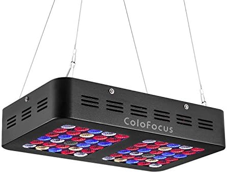 ColoFocus 600W LED Grow Lights for Indoor Plants, Full Spectrum with IR UV for Hydroponic Indoor Plants Veg and Flowers with VEG and Bloom Switch, Daisy Chain Feature for Connection