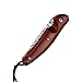 KUBEY Damascus Steel Folding Knife,Rosewood Handle,Drop Point,2-3/4-Inch Blade