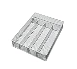 YBM HOME Mesh 5-Part in-Drawer Cutlery Organizer Kitchen Utensil Flatware Tray Model #196
