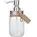 Nicole-Rhea Foaming Mason Jar Soap Dispenser (Includes Satin Brushed Soap Pump, Lid and Clear Ball Brand Glass Mason Jar) Model 10-101SC