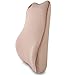 Amooca Breathable Back Support Cushion Pillow Memory Foam Lumbar Home Chair Car Seat Beige 1PCS