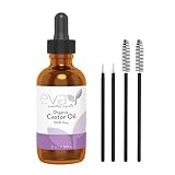 Eva Naturals Organic Castor Oil (2oz) - Promotes Hair, Eyebrow and Lash Growth - Diminishes Wrinkles and Signs of Aging - Hydrates and Nourishes Skin - 100% Pure and USP Grade - Premium Quality