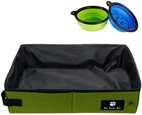 PETCEE Waterproof Cat Litter Box for Traveling is Convenient,Portable and Folding
