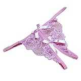 HP95(TM) Women Panties Open Fork transparency Tanga Underwear Lingerie (Pink)