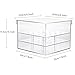 Wefond Clear Acrylic Flower Box Water Holder Vase Decorative Square Rose Pot Wedding Flower Gift Box Makeup Organizer (16 Holes)