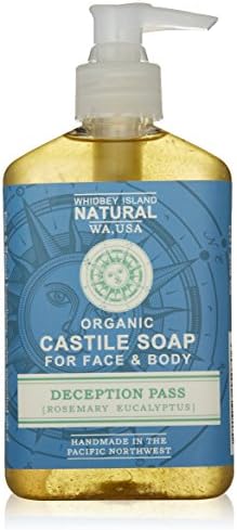 Organic Liquid Castile Soap - Deception Pass (Rosemary Eucalyptus) | Simple Natural Ingredients | Chemical Free | Vegan | Sulfate Free