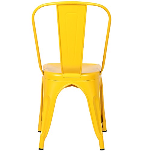 Poly and Bark Trattoria Side Chair in Yellow (Set of 2) - Thumbnail 4