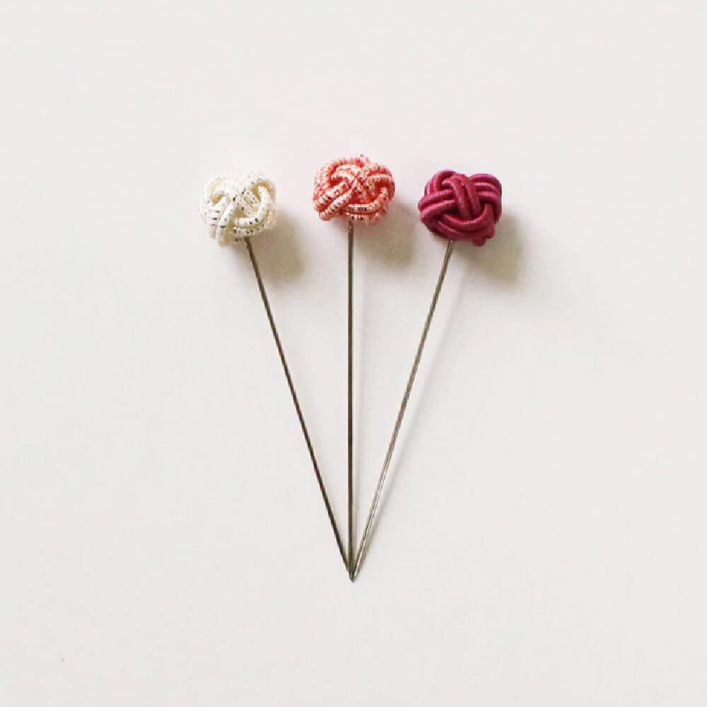 Cohana - Pink LIDA Mizuhiki (0.50 x 40mm) Sewing Pins - 3 Pieces