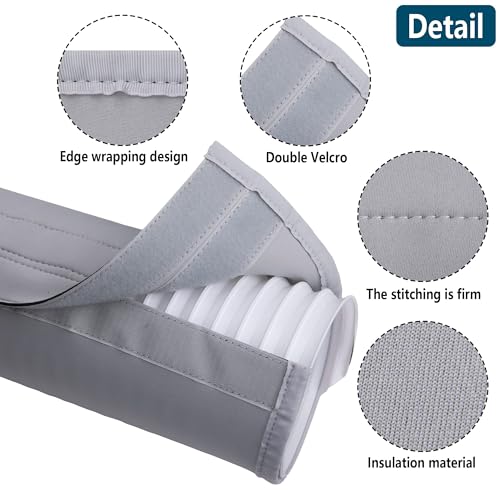 TERRIFI Air Conditioner Hose Cover Wrap - Insulated AC Duct Vent Sleeve for Portable AC, Fits 5" & 5.9" Diameter Exhaust Hoses