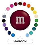 M&M's Maroon Milk Chocolate Candy 1LB Bag