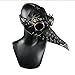 steel master Steampunk Doctors Mask PU Leather Long Nose Mask Cosplay Black Beak Mask Costume Props