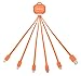 CHAFON Compatible for 6 in 1 Multi Charger Cable USB C/Micro USB/Mini USB Ports-Orange[Only Micro Support Sync Data]