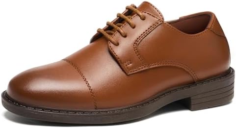 toddler boy dress shoes brown Boys' Brown Dress Shoes-Bruno Marc