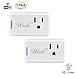 Mini Smart Plug Wuudi Wi-Fi Smart Socket Outlet, No Hub Required, Wireless Remote Control your Devices from Anywhere, Work with Alexa Echo (2- Pack) (2 Pack)