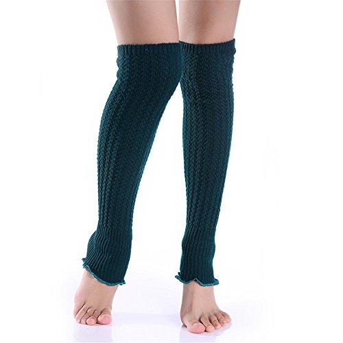 Women Leg Warmers Knitted Crochet Long Socks