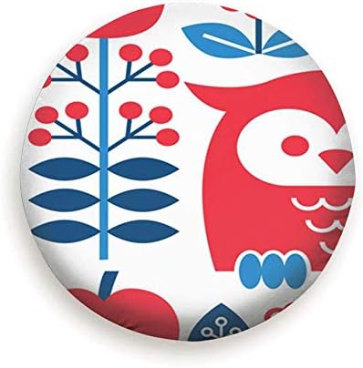 Sunwd Spare Wheel Covers, Finnish Inspired Folk Art Scandinavian Vintage Pure Black Polyester Spare Tire Tyre Wheel Valve Cover (1pcs of Pack)